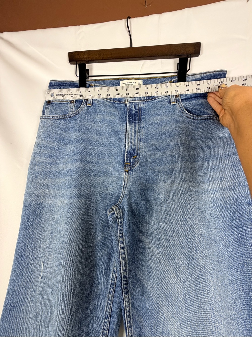 ABERCROMBIE & FITCH Women’s Size 33/16 Denim Jeans 90s Straight Ultra High Rise - Picture 7 of 14
